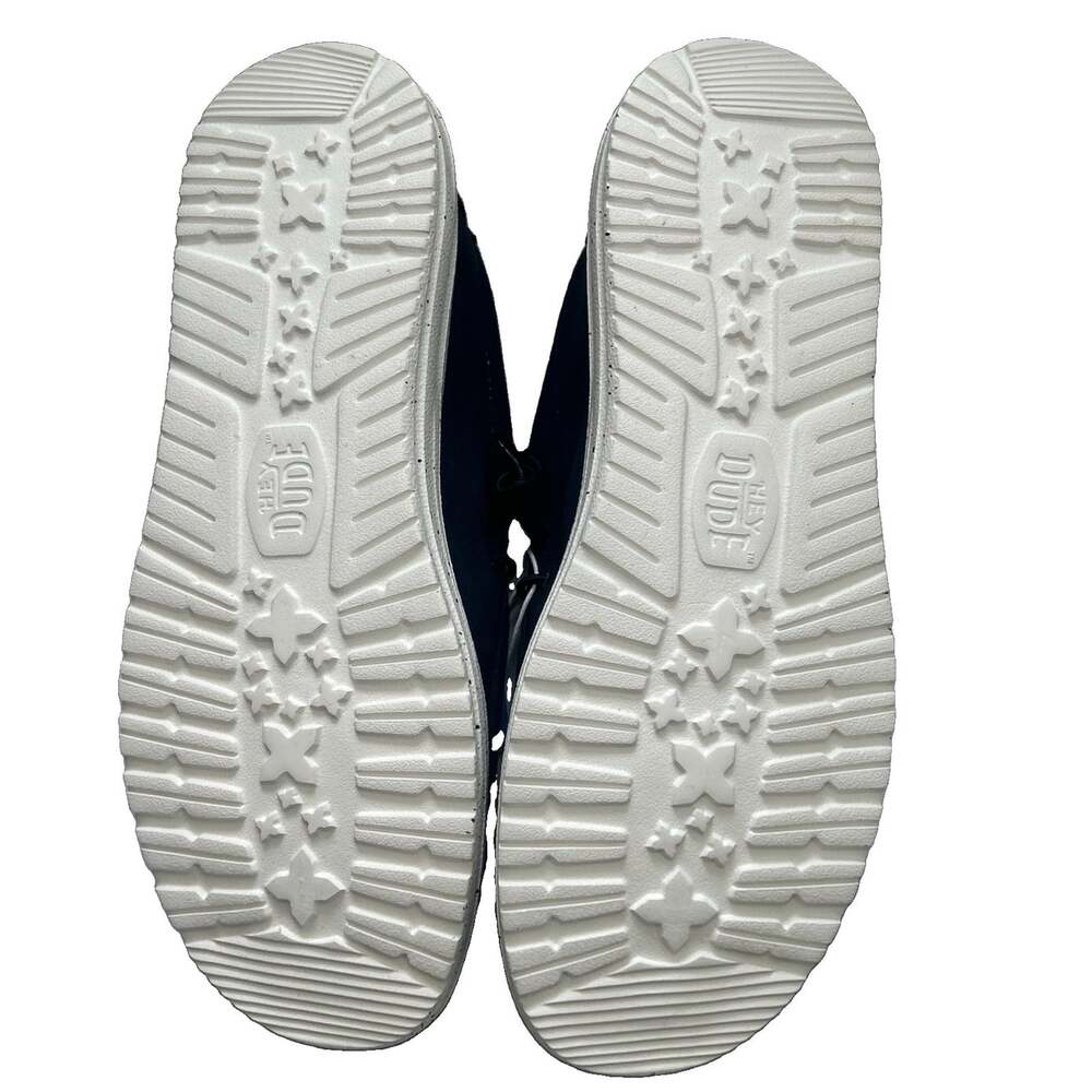 Hey Dude Wally Stretch Canvas Navy Blue Men's US 11 EU 44 UK 10 40700-410 NEW - Picture 6 of 10